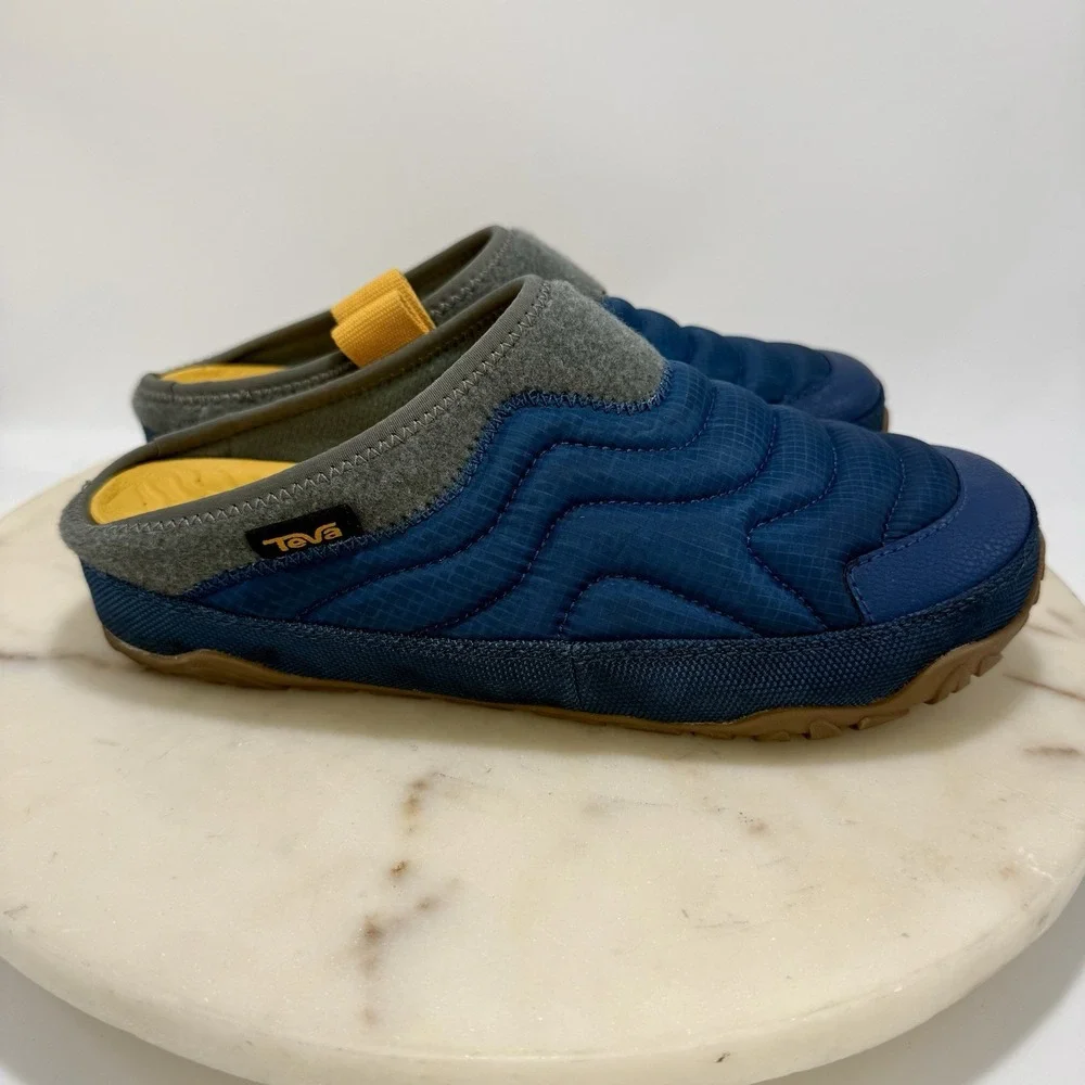 Teva ReEmber Terrain Slippers Shoes Mens 5/Womens 7 Blue Slip On Casual Comfort